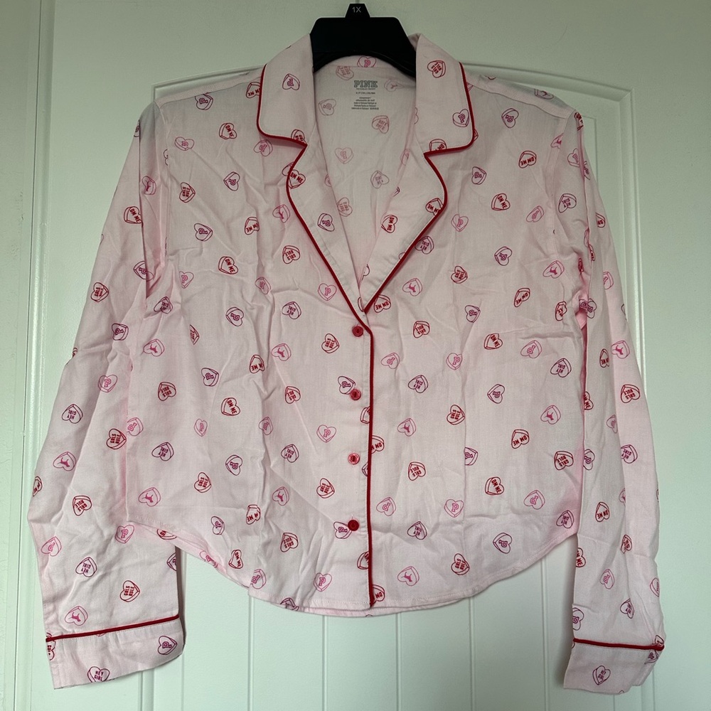 NEW! VS PINK HEART CANDY PJ SET